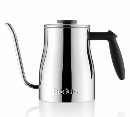 Bodum 34 oz Bistro Gooseneck Electric Water Kettle for Pour Over Coffee & Tea Enthusiasts, Temperature Control Features,