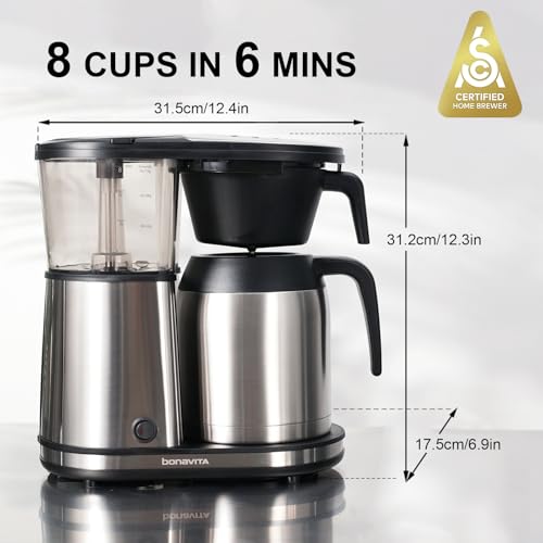 Bonavita BV1901TS 8 Cup Drip Coffee Maker Auto Pause Brewing SCA Certified